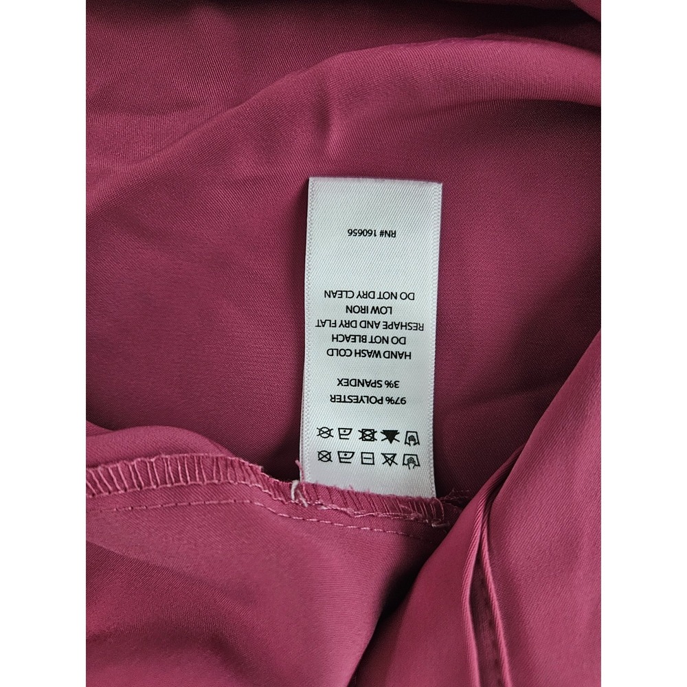 Rachel Zoe Satin‎ Blouse Womens Large Pink Button Front Minimalist Workwear - Picture 6 of 6